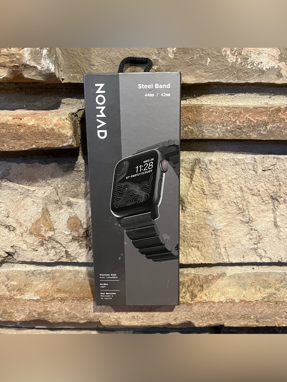 Nomad Stainless Steel Band for Apple Watch - Black (44mm / 42mm)
